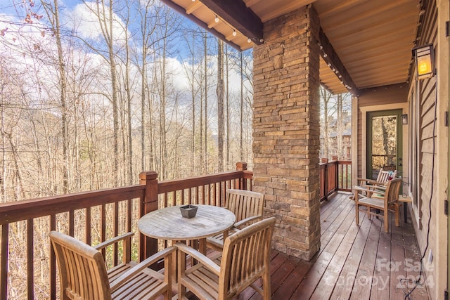 view of wooden deck