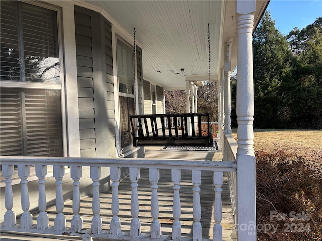 view of patio with a porch