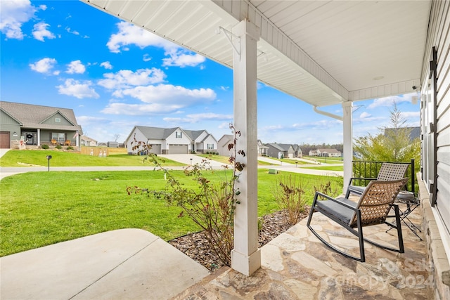 view of patio with a porch