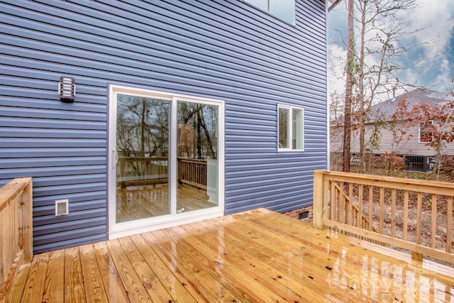 deck featuring central AC