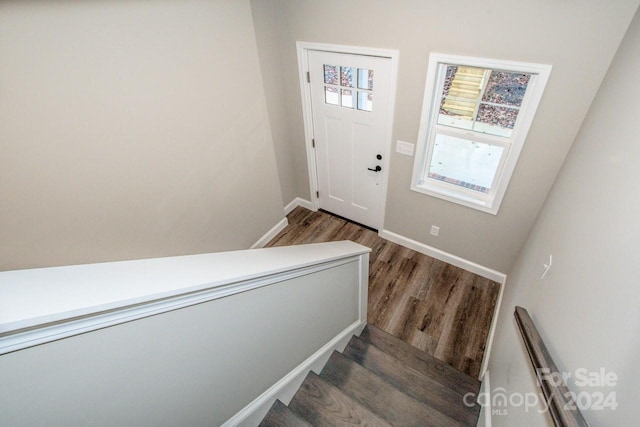 interior space featuring dark hardwood / wood-style floors