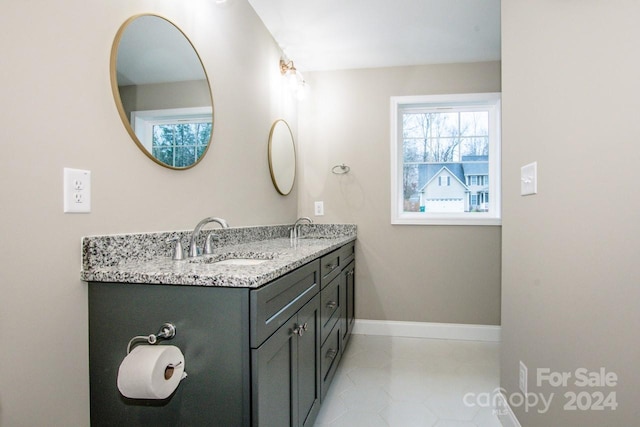 bathroom featuring vanity