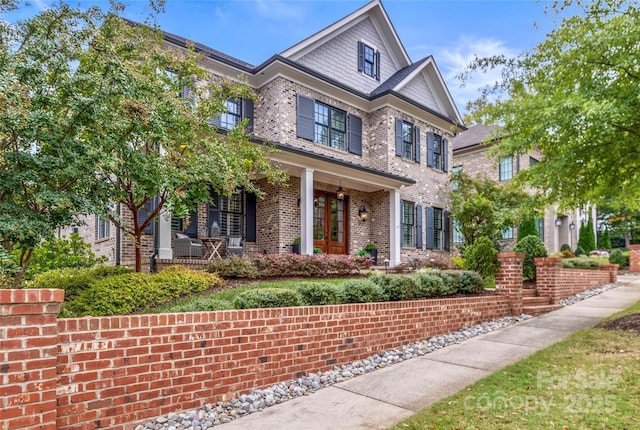 view of front of property featuring a porch