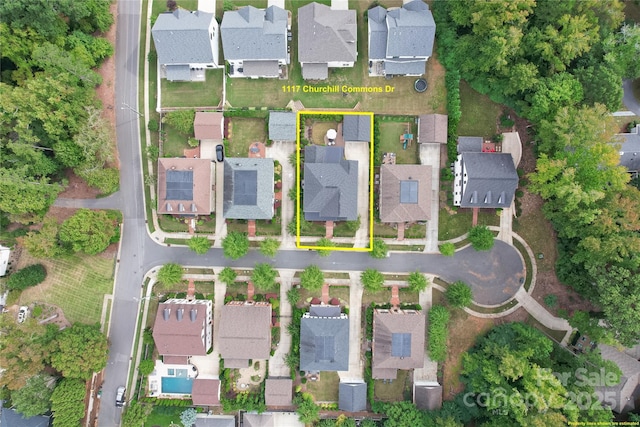 birds eye view of property featuring a residential view