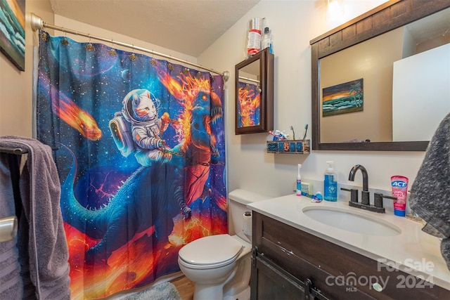 bathroom featuring hardwood / wood-style floors, vanity, and toilet