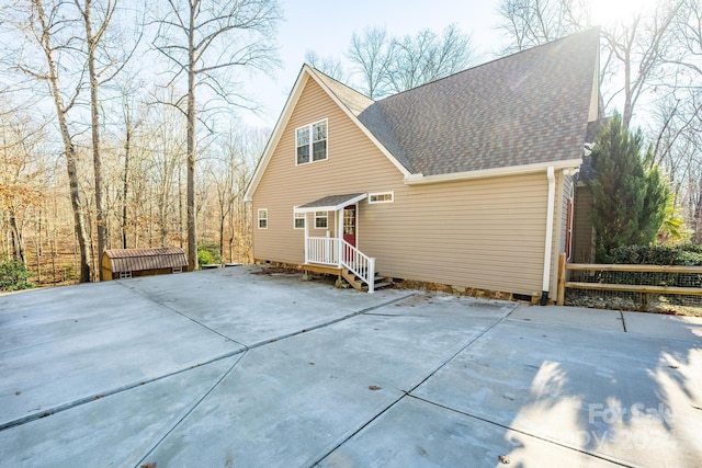 view of rear view of property