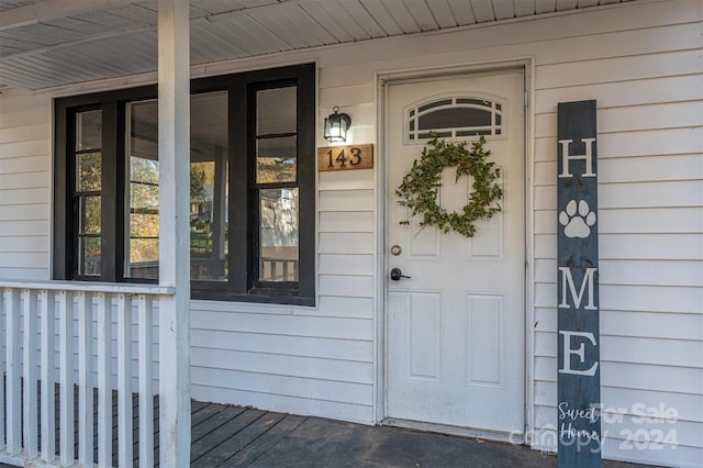 view of doorway to property