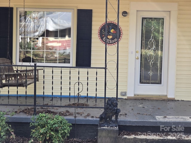 view of doorway to property