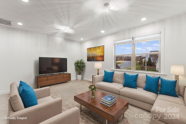 view of carpeted living room