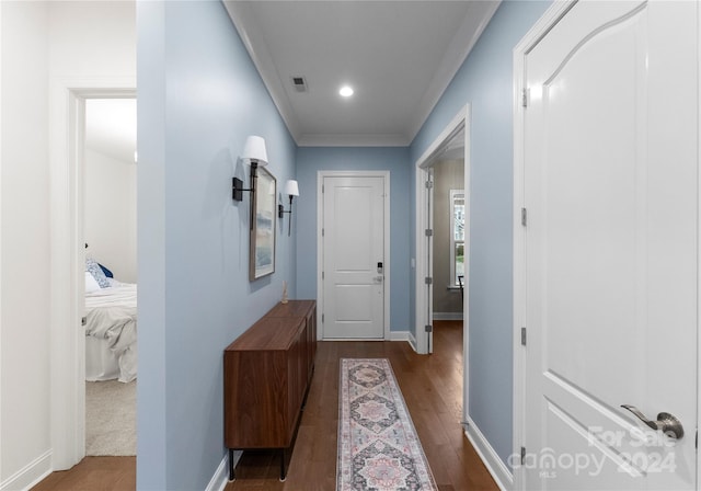 hall featuring hardwood / wood-style floors