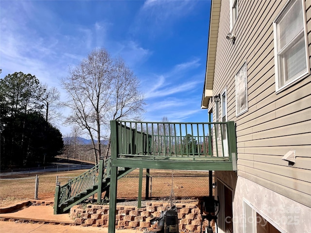 exterior space with a wooden deck