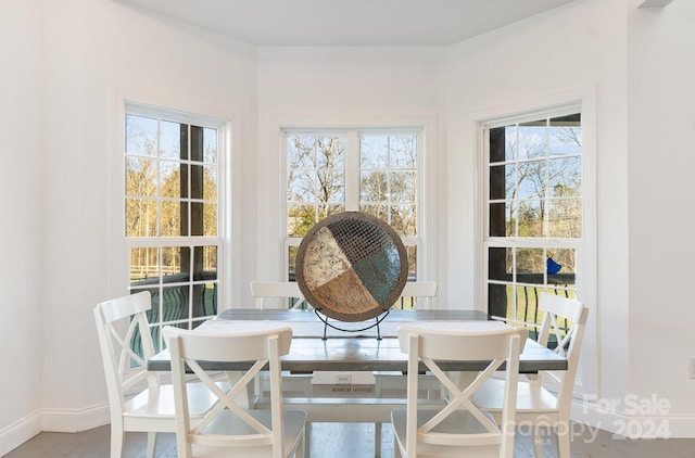 view of dining room