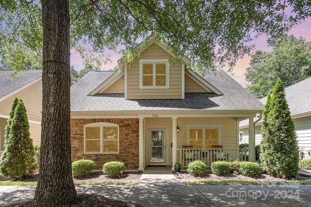 view of front of house featuring covered porch