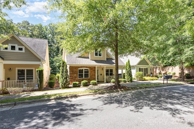 view of front of home featuring covered porch