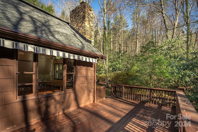 view of wooden deck