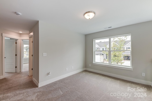 view of carpeted empty room