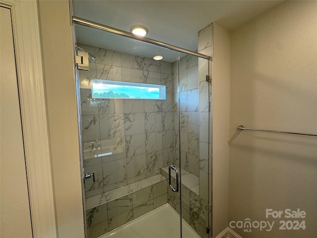 bathroom with walk in shower