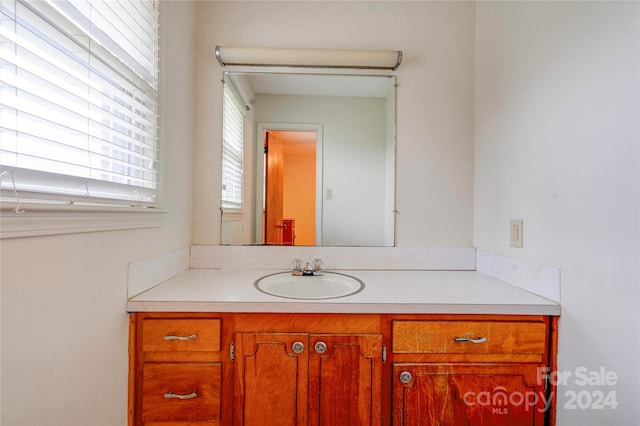 bathroom featuring vanity and a wealth of natural light