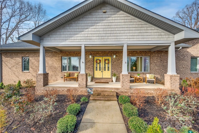 view of front of house with covered porch