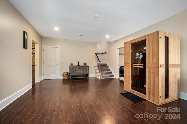 interior space featuring dark hardwood / wood-style floors