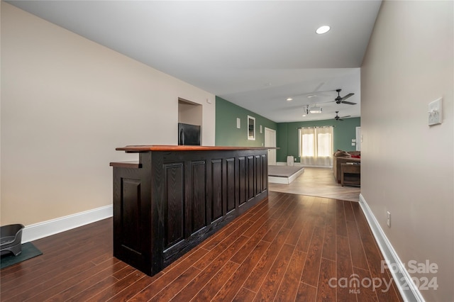 interior space featuring dark hardwood / wood-style flooring