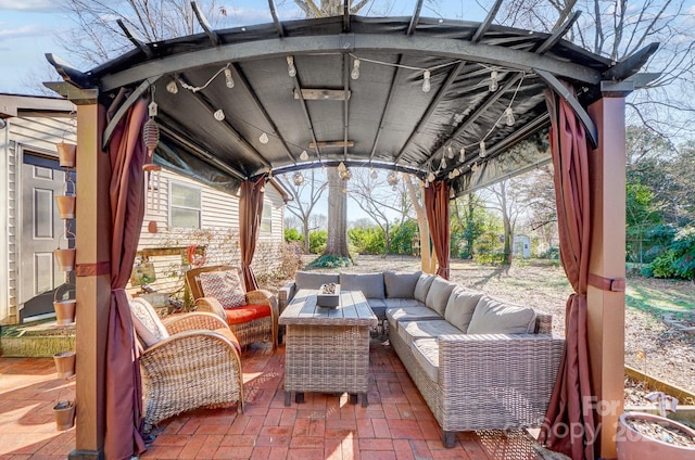 view of patio / terrace featuring an outdoor hangout area