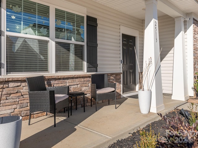 view of patio with covered porch