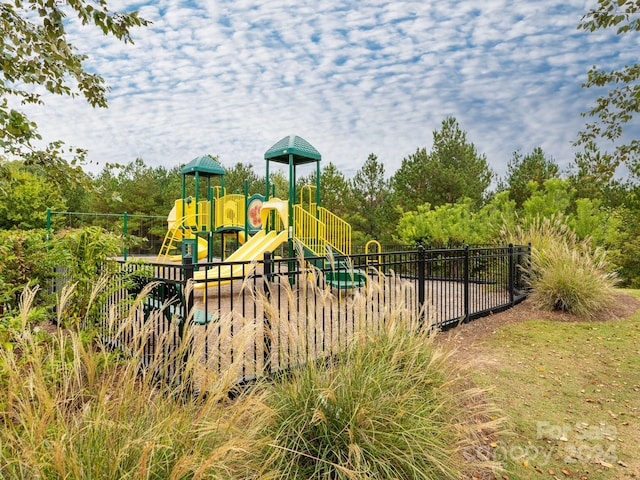 view of jungle gym