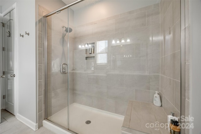 bathroom with walk in shower