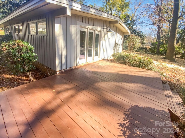 deck featuring french doors