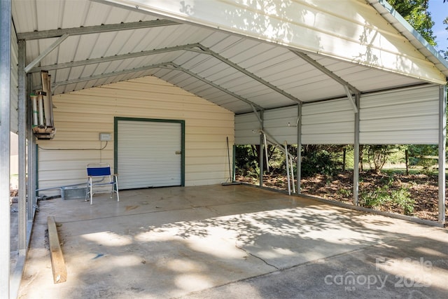 exterior space featuring a carport