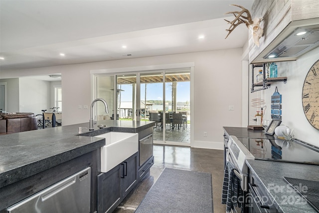 kitchen featuring appliances with stainless steel finishes and sink