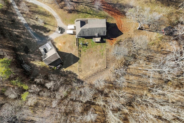 drone / aerial view featuring a rural view