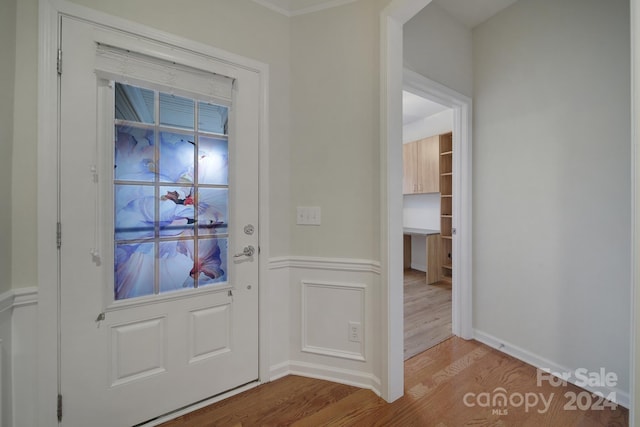 foyer featuring light hardwood / wood-style flooring