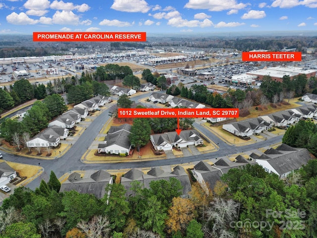 aerial view featuring a residential view