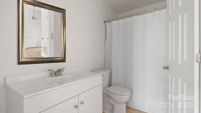 bathroom featuring toilet and vanity