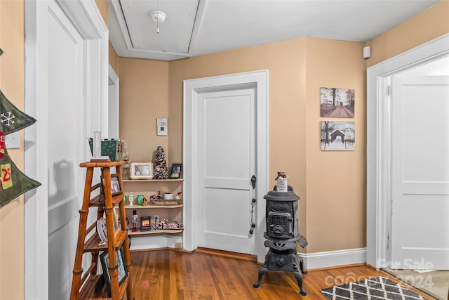 hall featuring hardwood / wood-style flooring