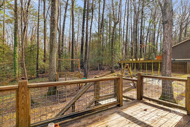 view of wooden terrace