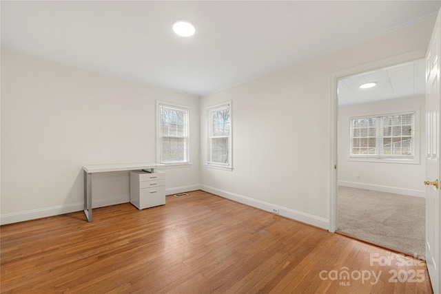 interior space featuring light wood-type flooring