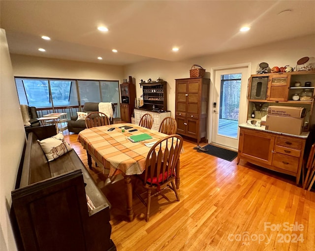 dining room featuring light hardwood / wood-style floors