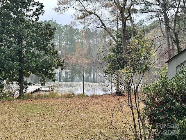 view of yard featuring a water view