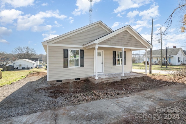 bungalow-style house with a porch