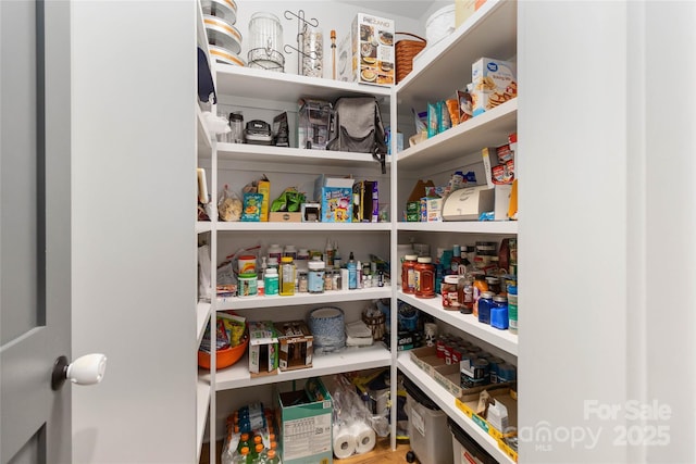 view of pantry