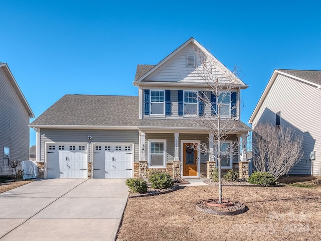 view of front of home featuring a garage