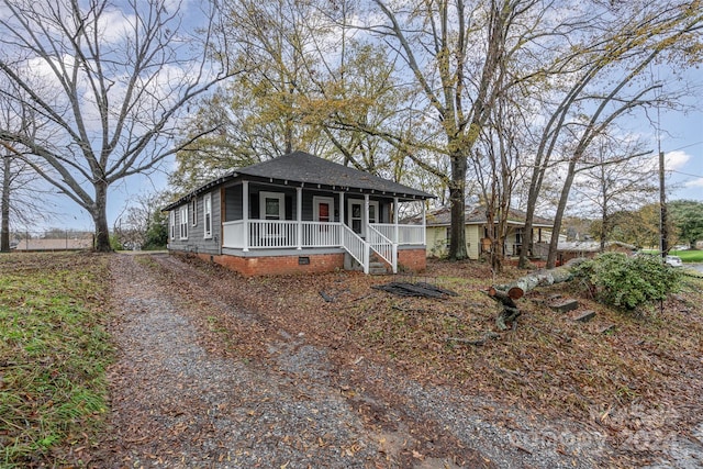 view of front of house with a porch