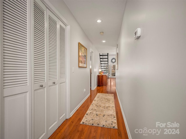 hallway featuring light hardwood / wood-style flooring