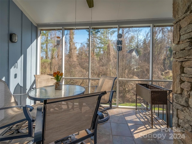 sunroom with a healthy amount of sunlight