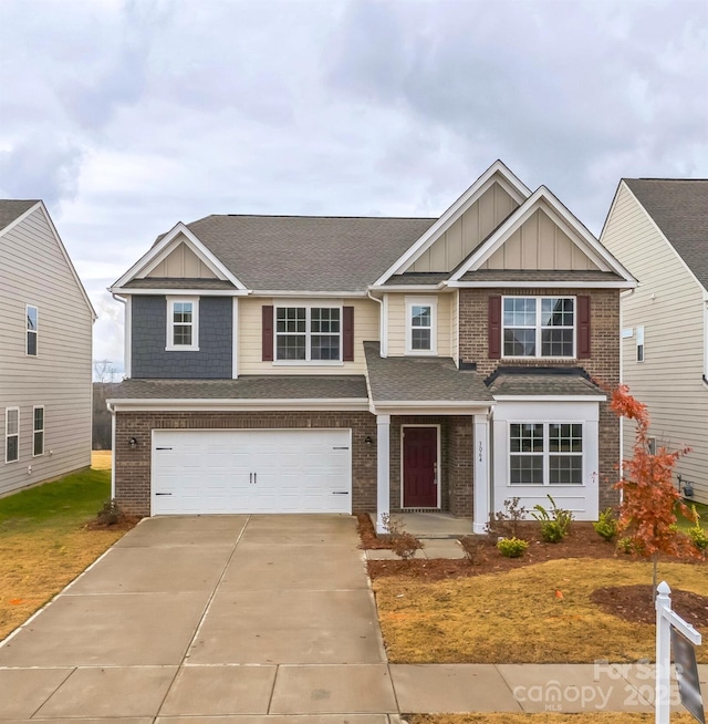 craftsman-style home featuring a garage