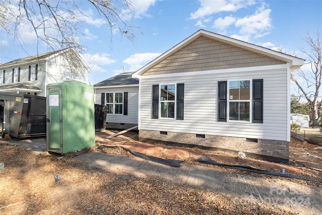 view of rear view of property