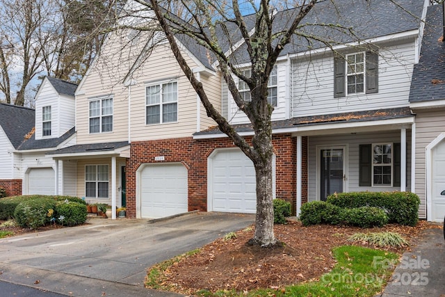 front facade with a garage